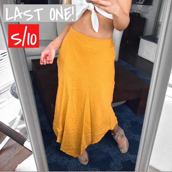 Alyana Dresses & Skirts - 🆕 MUSTARD YELLOW ASYMMETRICAL MAXI SKIRT!